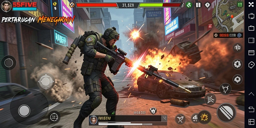 Screenshot gameplay TPS yang menegangkan dan menantang.