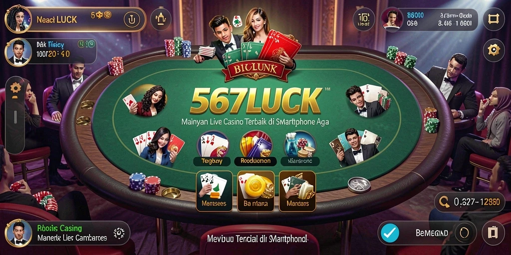 Tampilan gameplay live casino yang mendebarkan di 567LUCK.