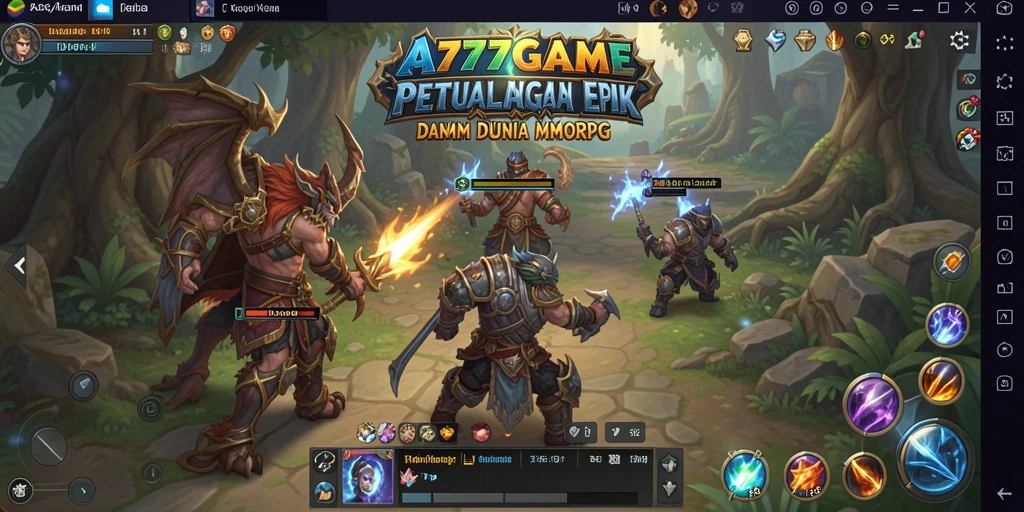 Screenshot gameplay A777GAME dengan petualangan seru dalam dunia MMORPG.