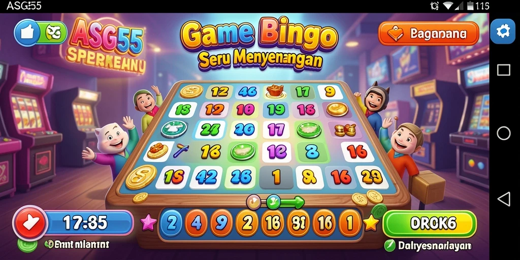Tampilan gameplay seru dari aplikasi ASG55 Bingo.
