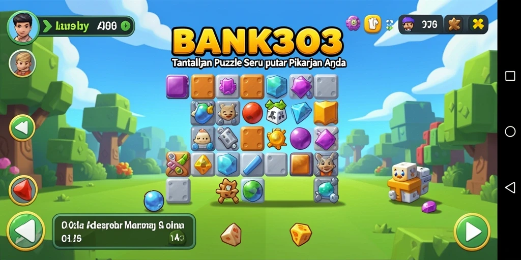 Tampilan gameplay seru BANK303 dengan berbagai tantangan Puzzle.