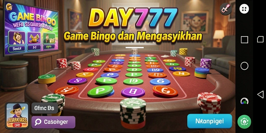 Tampilan gameplay DAY777 yang menarik dan penuh warna.