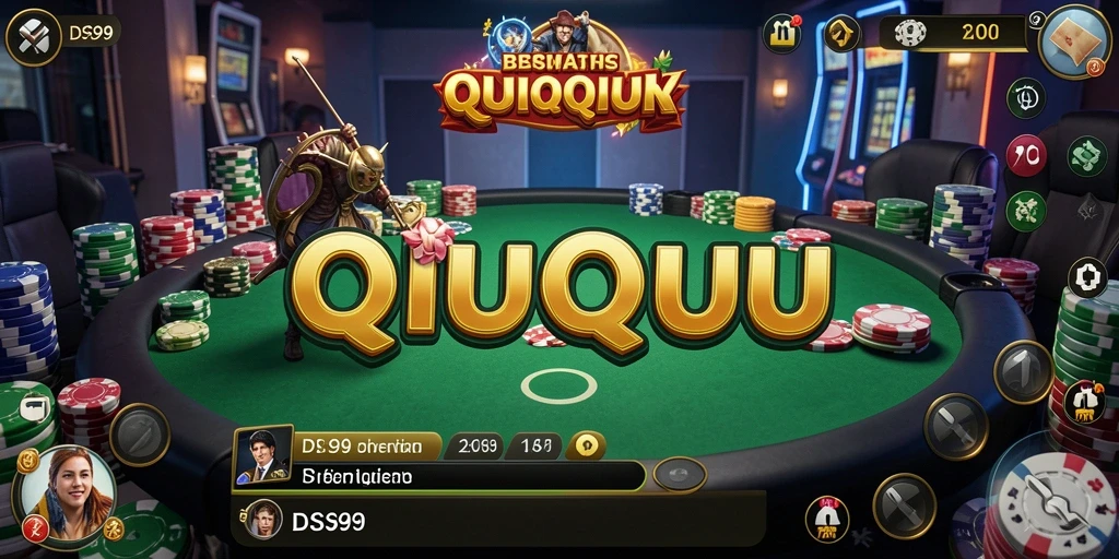 Tampilan antarmuka game QiuQiu yang menarik dan interaktif.