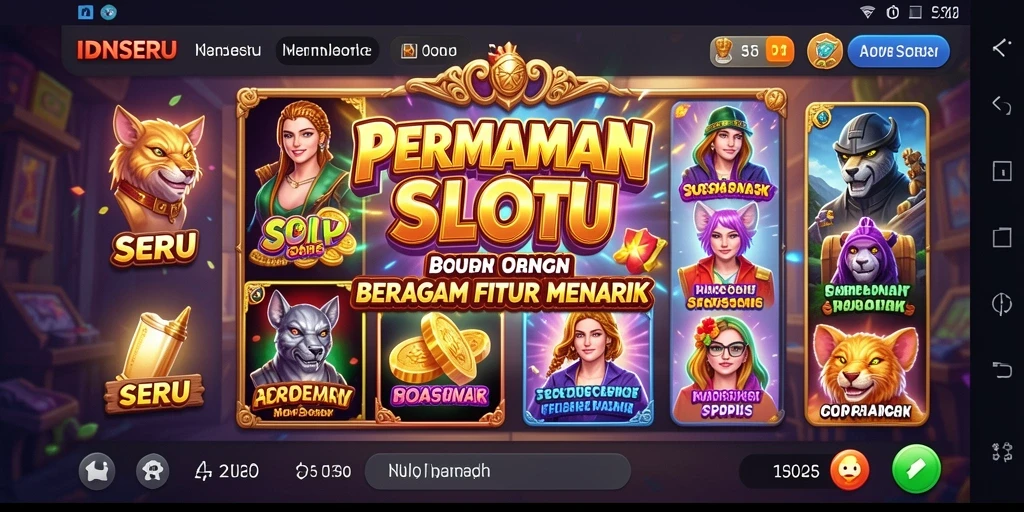Tampilan gameplay yang menarik dari IDNSERU saat memutar slot.