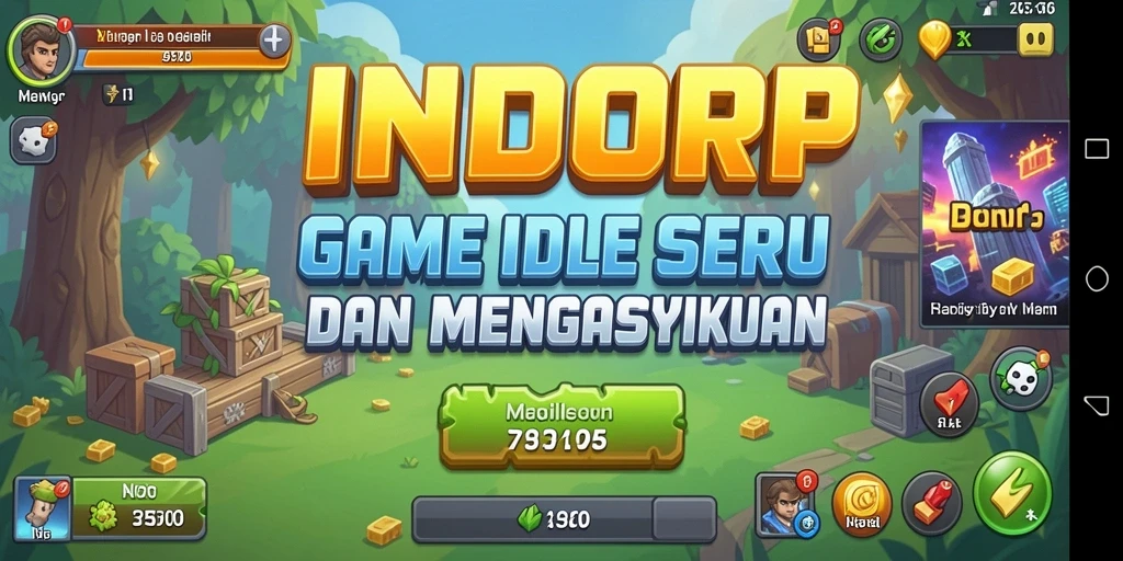 Tampilan gameplay seru dari INDORP yang menonjolkan mekanisme Idle.