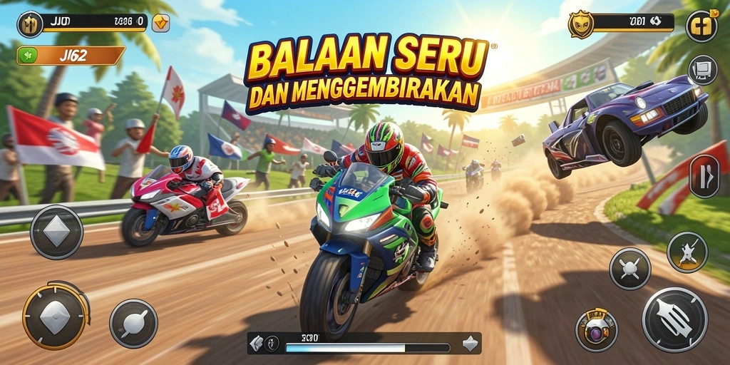 Gameplay seru balapan mobil di JJ62 dengan grafis menakjubkan.