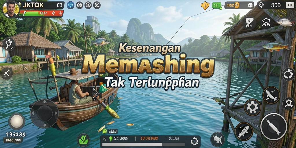 Gameplay JKTOK yang mendebarkan saat menangkap ikan.