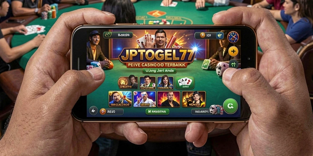 Ilustrasi gameplay Live Casino menegangkan di JPTOGEL77.