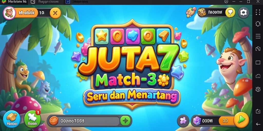 Tampilan gameplay JUTA7 yang penuh warna dan menarik.