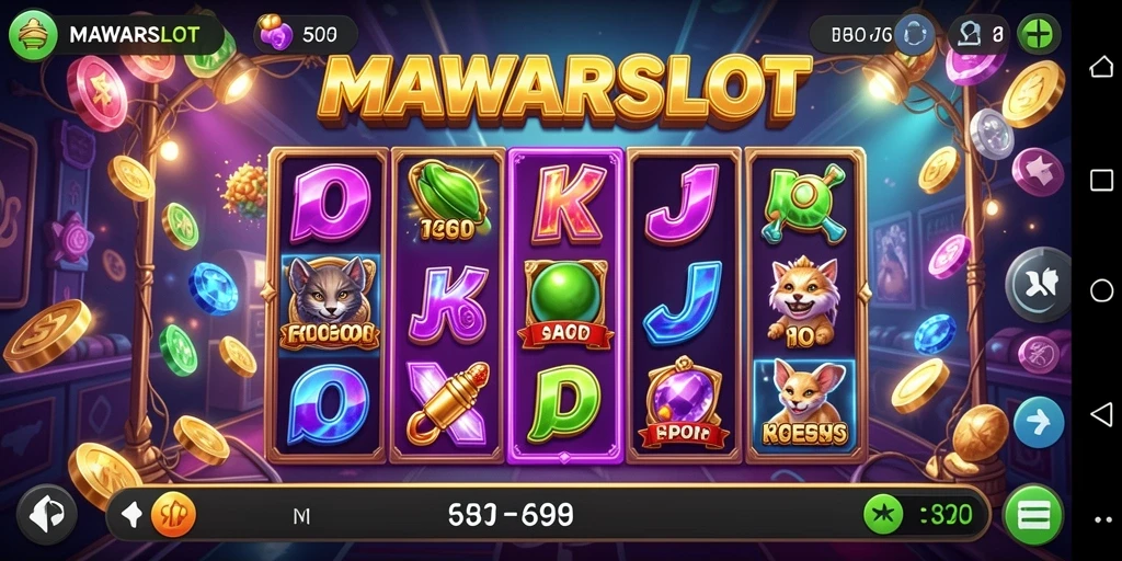 Screenshot MAWARSLOT menampilkan antarmuka slot yang menarik dan gameplay yang interaktif.
