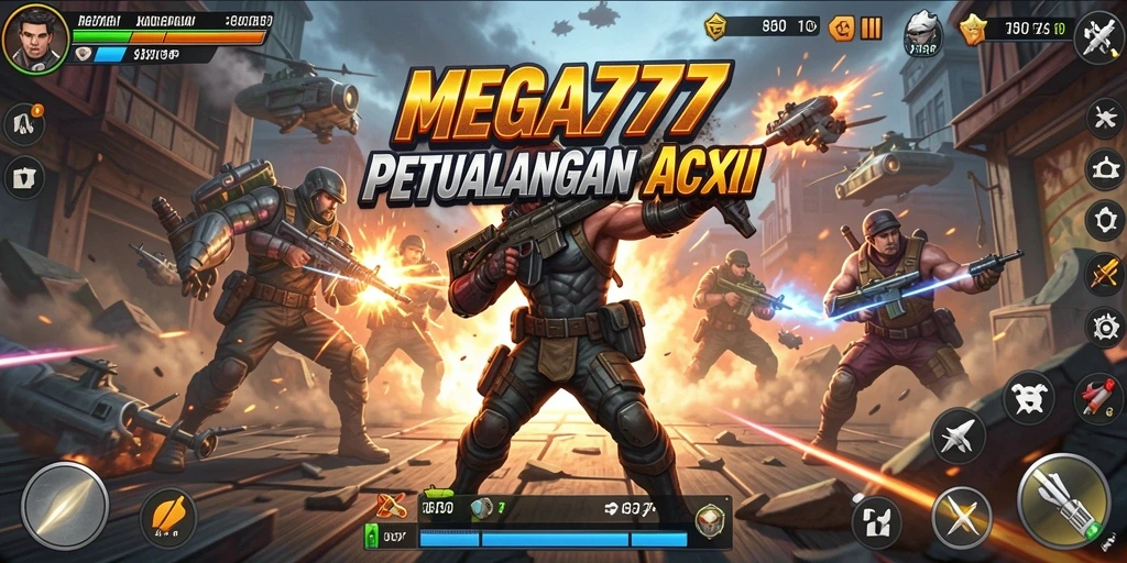 Tampilan utama MEGA777 dengan aksi pertempuran seru yang mendebarkan.