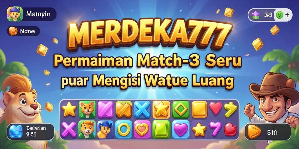 Tampilan gameplay Match-3 yang penuh warna dan menantang.