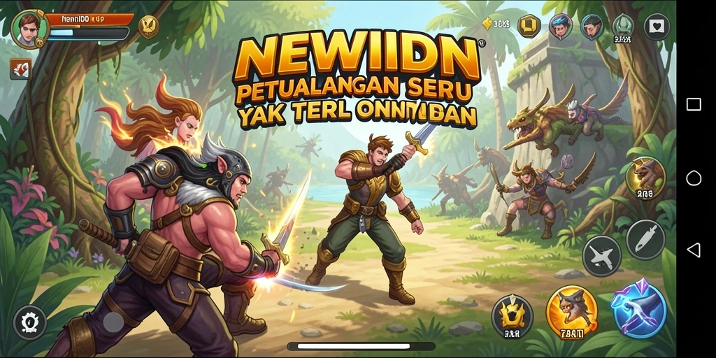 Screenshot gameplay <strong>NEWIDN</strong> menunjukkan lingkungan petualangan yang memukau.
