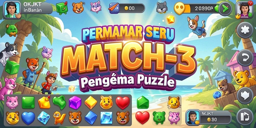 Tampilan gameplay OKJKT yang seru dan menantang.