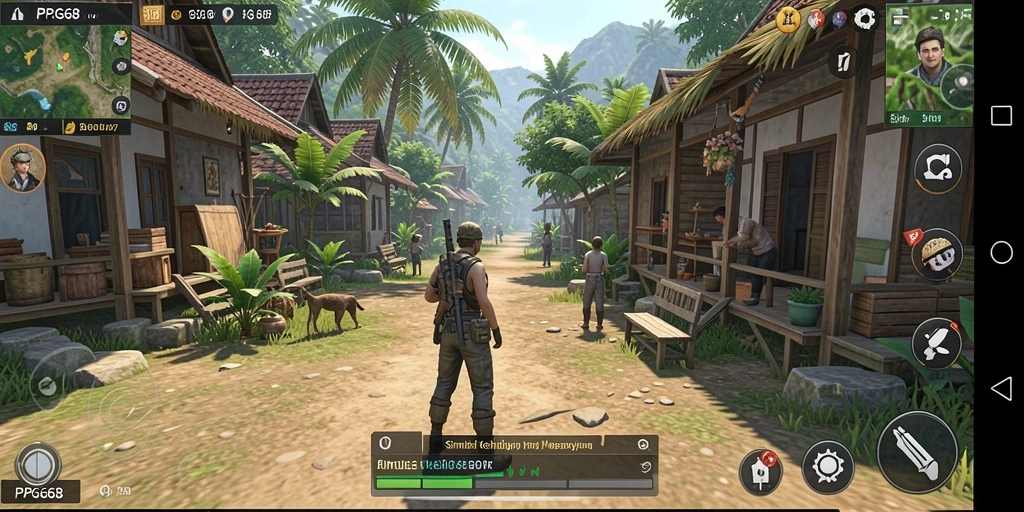 Tampilan gameplay PGG68 yang menawan dengan berbagai aktivitas kehidupan.