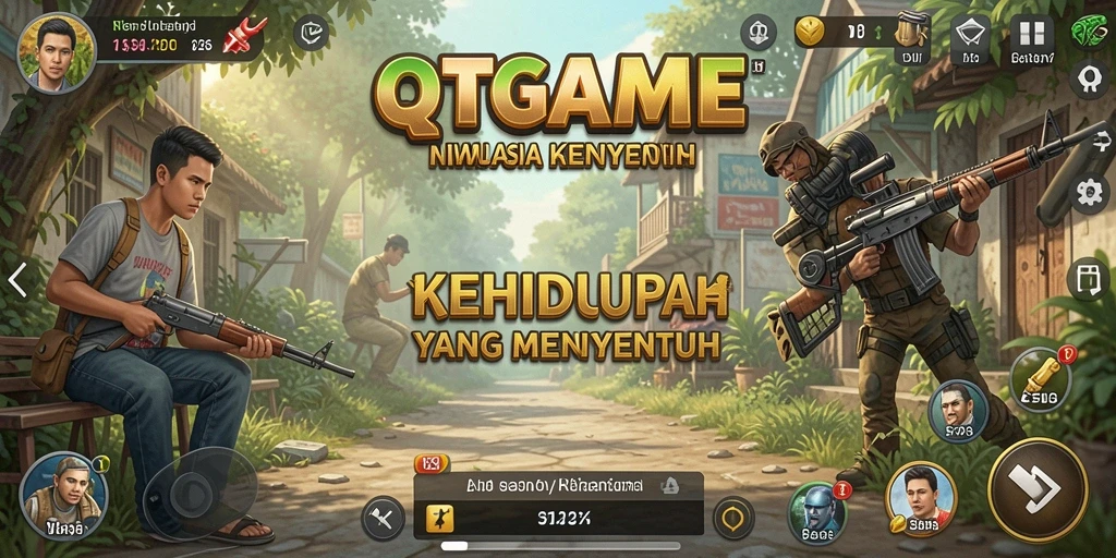 Tampilan gameplay QTGAME yang mendetail dan imersif.