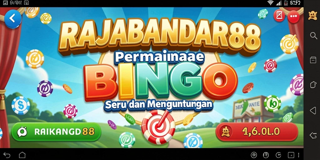 Tampilan seru gameplay Bingo di RAJABANDAR88 yang menarik.