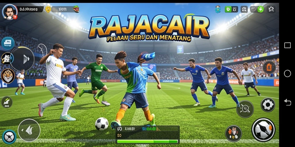 Screenshot gameplay RAJACAIR menampilkan aksi seru dalam olahraga.