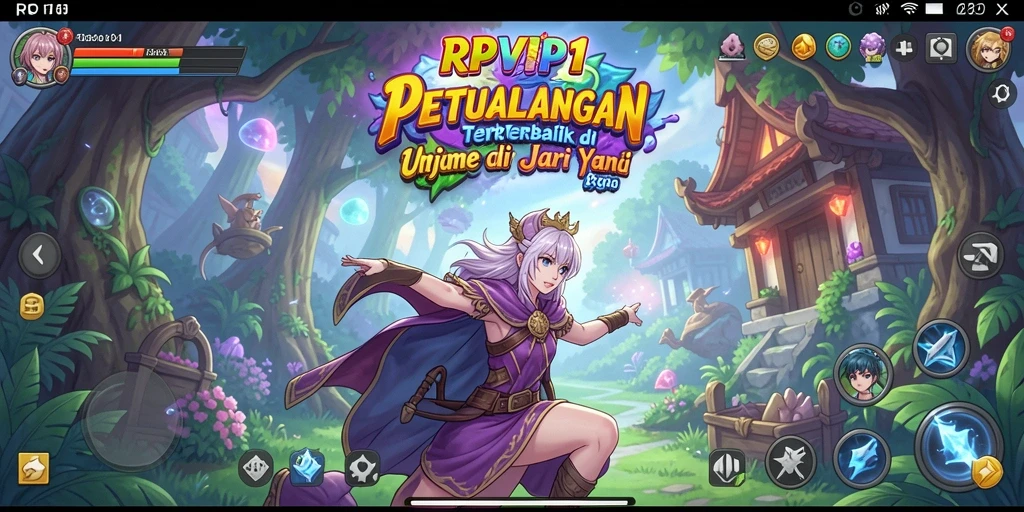 Screenshot RPVIP1 menampilkan karakter anime dalam aksi seru.