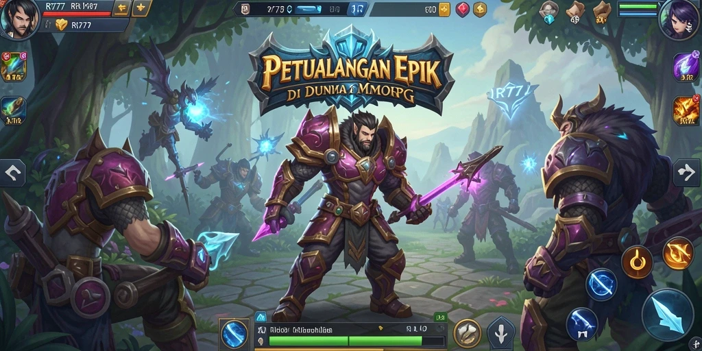 Tampilan gameplay RR777 yang memukau dan penuh aksi di dunia MMORPG.