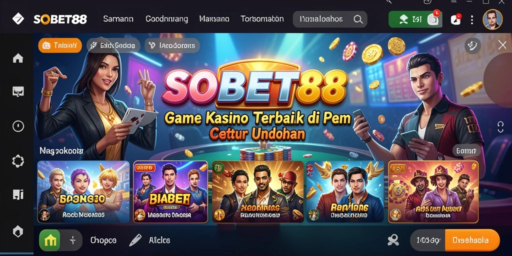 Screenshot SOBET88 menampilkan gameplay Kasino yang menarik dan menyenangkan.