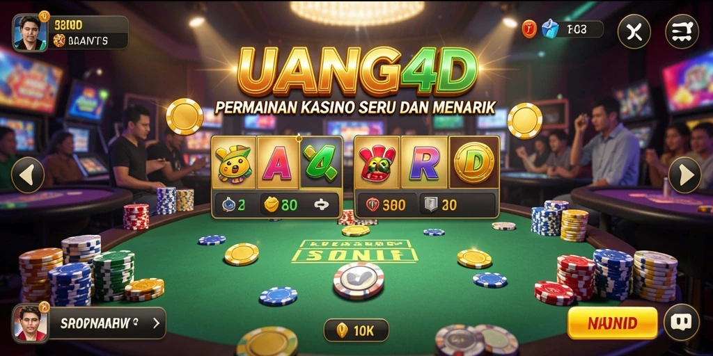 Tampilan screenshot UANG4D menampilkan permainan kasino yang seru dan interaktif.