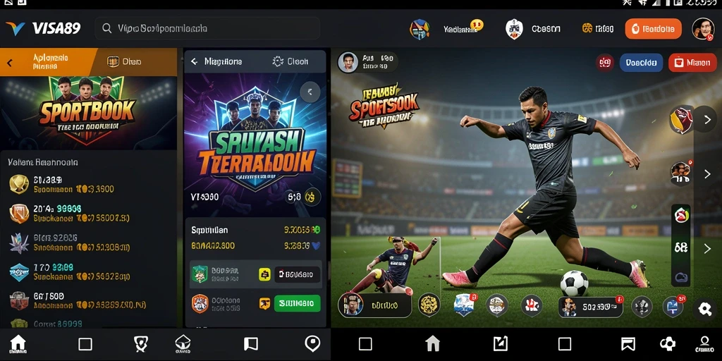 Tampilan menarik dan fitur lengkap pada aplikasi sportsbook VISA89.